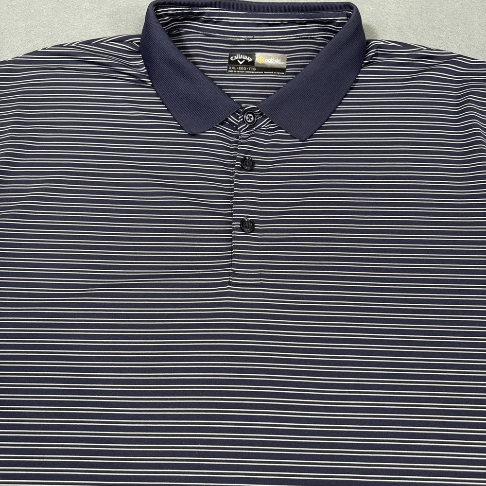 SHIRT GOLF POLO Callaway Men's XXL Opti Dri Performance Sports Outdoor NAVY
